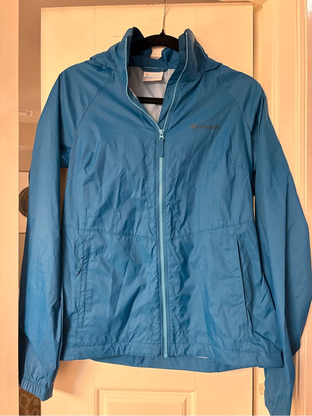 Columbia Women's Teal Blue Hooded Lightweight Utility Jacket W/Hood